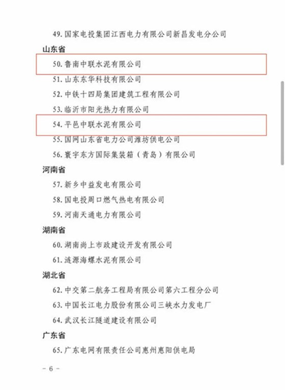 示范企業(yè)名單